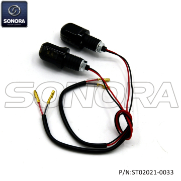 LED WINKER LAMP (CE) UNIVERSAL TYPE SMOKE LENS, BLACK BASE (P/N:ST02021-0033) Top Quality
