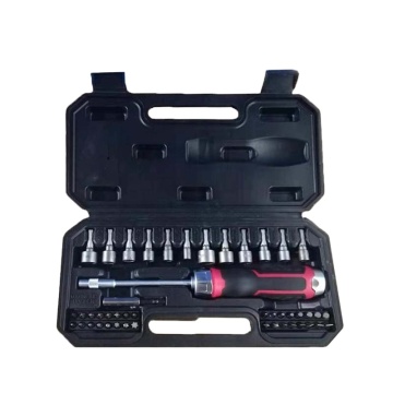Small Hand Carry Mechanical Tool Box Ratchet Screwdriver Set