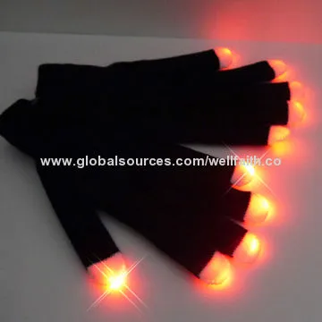 Lighting up decorative glow gloves for costume party
