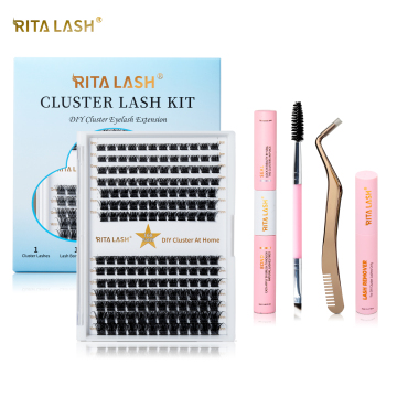 Kit di ciglia fai -da -te Ritalash: cluster di ciglia da 168 pezzi con accessori