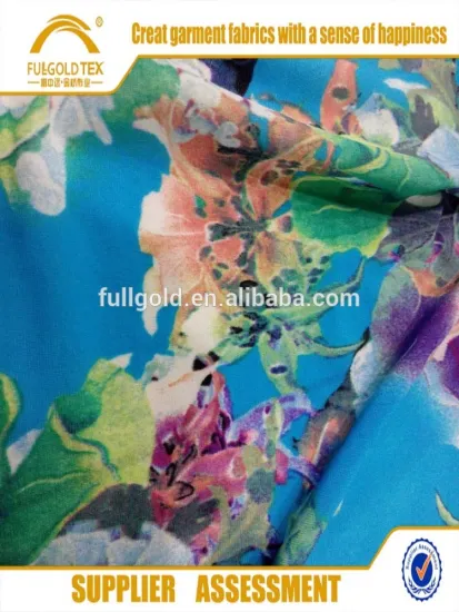 2016 Hot sale wholesale 50D knitting like digital print chiffon fabric,long dress chiffon new style in shaoxing