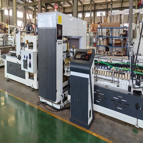 corrugated carton gluing and stitching machine