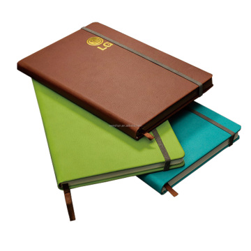 Wholesale Custom Logo A5 PU Leather Notebook with Elastic Band