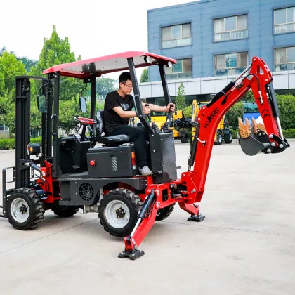 CE Certified 4x4 Diesel Excavation Loader - High Efficiency Backhoe Bucket