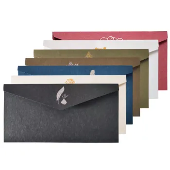 Hot Sale Vintage Style Stamping Printing Kraft Paper Envelopes School Supplies Envelope For Wedding Letter Invitation