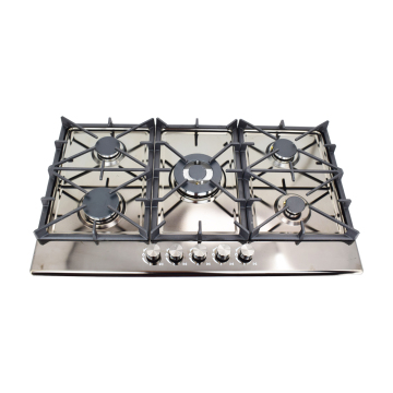 900mm lpg Portable Gas Stove Easy Cleaning Cast Iron Gas Hob Built-in 5 Burner Gas Cooker