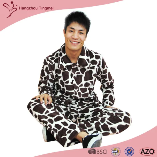 Wholesale Men's Printed Bathrobe / Pajamas Microfiber Robe