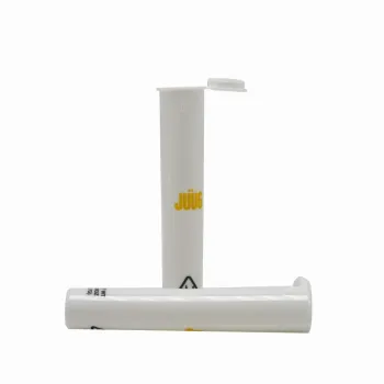 Customizable 116mm Clear Plastic Pop Top Tube with Unbleached White 109mm Pre-King Size Rolling Paper Cones and LOGO Option