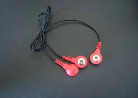 1.8mm D Red Snap Connection Snap Medical Tens Unit Leads Wire For Medical Device, Black Tens Lead Wires