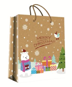 CHRISTMAS SERIES KRAFT GIFTBAG42-0