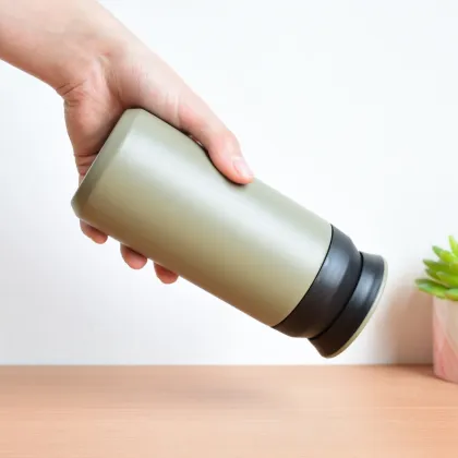 Japanese Style Travel Car Metal Double Walled Vacuum Flask | Stainless Steel Iron Flask Sports Water Bottle