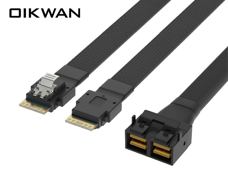 MiniSAS HD SFF-8643 8i TO SlimSAS 2SFF-8654 4i Cable