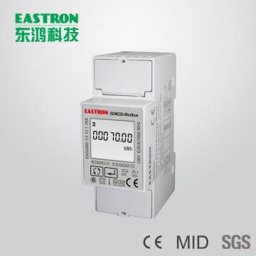 SDM220-Modbus Single Phase DIN Rail Energy Meter 2P kWh meter,DIN Rail Meters