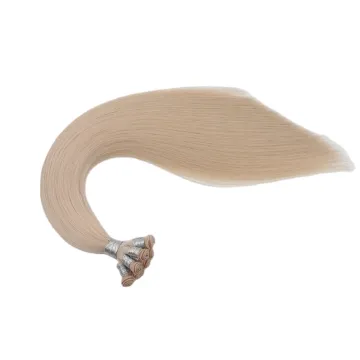 Wholesale high quality 100% Russian virgin cuticle aligned remy blonde human hair double drawn hand tied weft hair extensions