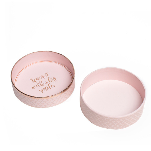 Foil Stamp Pink Eyelash Round Box