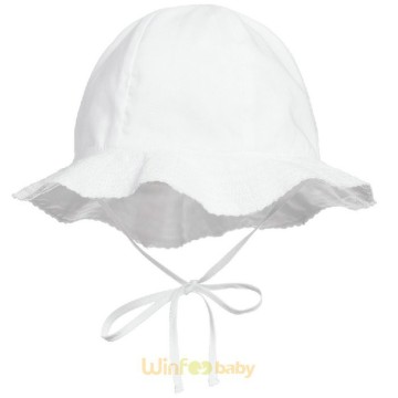 custom baby girls cotton blank boonie hat with chin tie