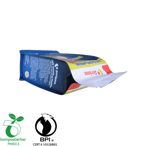 Zipper Flat Bottom Compostable And Biodegradable Plastic Bag