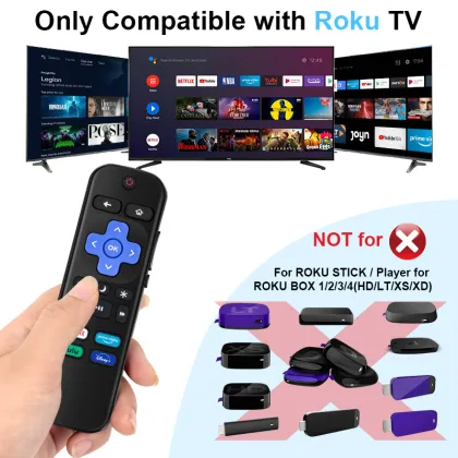 Factory Wholesale Remote Universal TV Remote Control Replacement for Roku TV, TCL, Hisense, Sharp