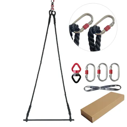2023 New Design Aerial Yoga Kit: Stainless Steel Bar with Ropes and Carabiner