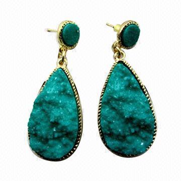 Exquisite Blue Stone Stud Earring, Available in Various Colors