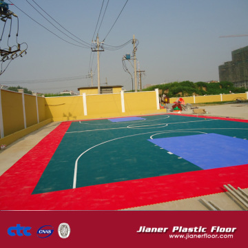 Easy to maintenance pp interlock floor tile, interlocking sport tile