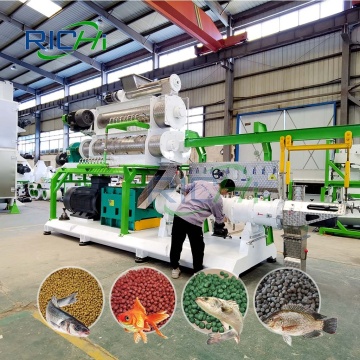 Full Set Industrial Floating Fish Feed Extruder Plant