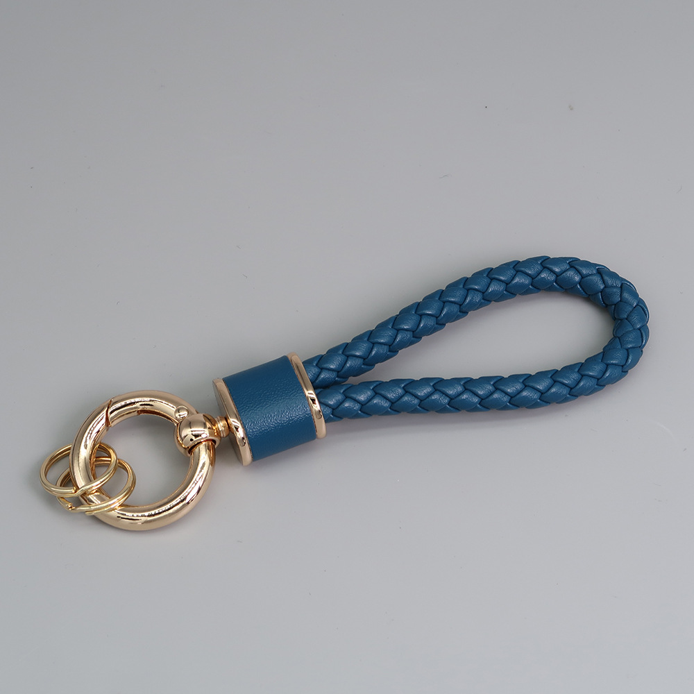 Woken Rope Keychain Luxury Woven Leather Keychain With Custom Logo, High Quality Luxury ...