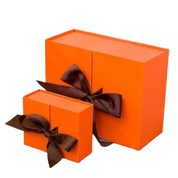 Perfume Packaging Orange Paper Gift Box Empty