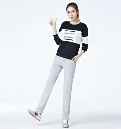 Full length sport trousers women jogger pants