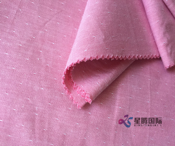 Fashionable Design Pink Jacquard Cotton Fabric