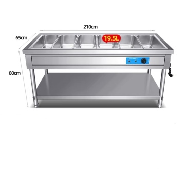 RUITAI Hot Sale Fast Food Electric Bain Marie Glass Bain Marie Showcase for Restaurants