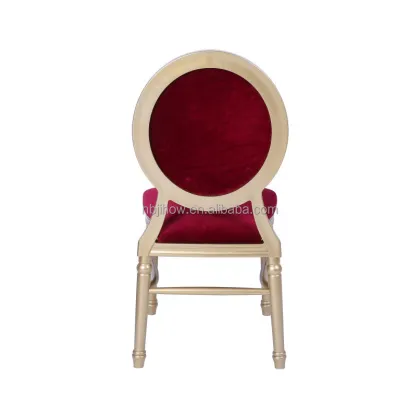 Resin Round back velvet cushion louis wedding chair for party  rental