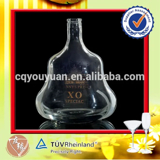 XO Container Large Round Glass Bottles 1000 ML Glass Liquor Bottle