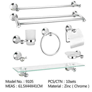 Hotel Luxury Stainless Steel Toilet Room Set White Bath Accessories Bathroom