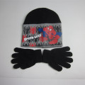 Spider-Man Hat Neck Scarf Gloves Set