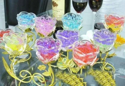 Colourful Crystal Soil Water Beads Vase Decoration