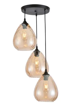 Glass shade pendant lamp vintage hanging light