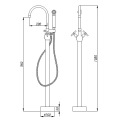 sanitary ware brass gold luxury full set bathroom bathtub hand shower kit