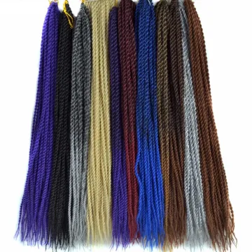 Factory sale 14inch 18inch 22inch 30Strands Synthetic Crochet Braiding Hair Extensions  Ombre Senegal Twist Crochet Braids Hair