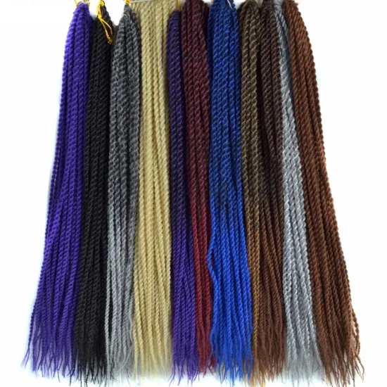 Factory sale 14inch 18inch 22inch 30Strands Synthetic Crochet Braiding Hair Extensions  Ombre Senegal Twist Crochet Braids Hair