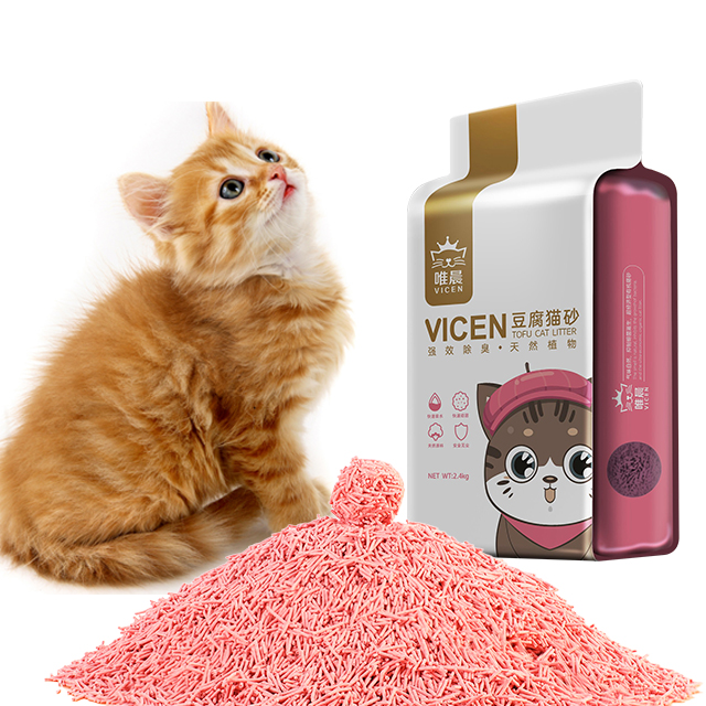 Premium Peach Tofu Cat Litter for Fresh Home