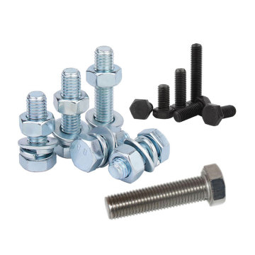 High-Strength Hex Bolts & Nuts - M3-M8 Grade 8.8, 10.9, 12.9 (Zinc Plated/Black Oxidized)