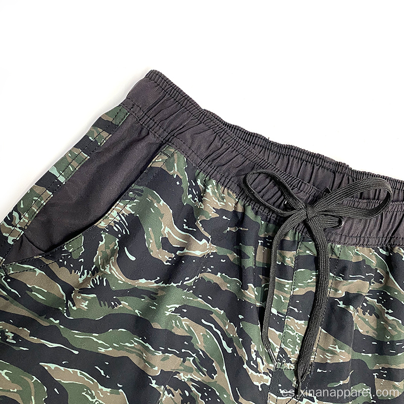 Pantalones cortos de entrenamiento de camuflaje personalizados de alta calidad para hombres al por mayor