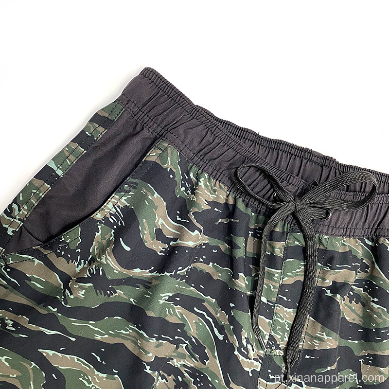 Shorts masculinos personalizados de alta qualidade com camuflagem por atacado