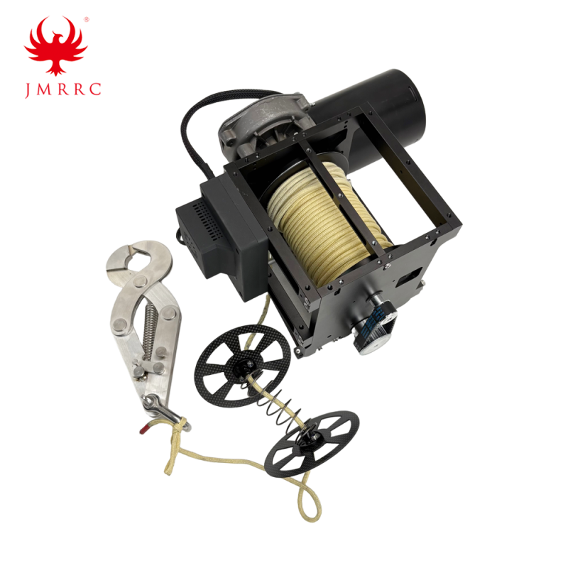 JMRRC DW50 Automatic Drone Winch System with 50kg Load Capacity 30m Rope Length Quick Release Drones Accessories for UAV