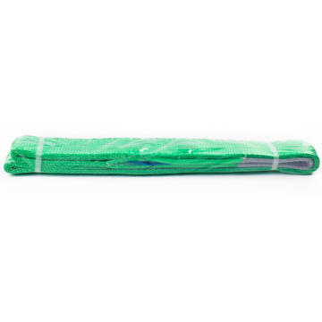 2 Ton 2M Or OEM Length 60MM Width Polyester Flat Woven 2T Webbing Lifting Sling Belt Green Color Safety Factor 8:1 7:1 6:1