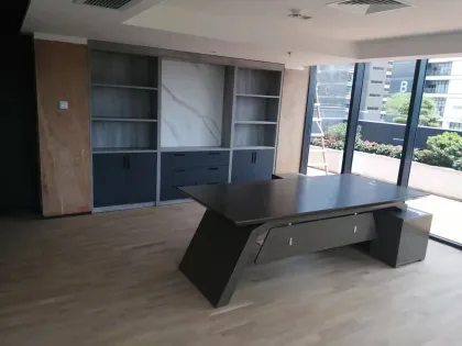 Wood veneer office desk