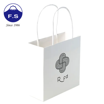 White Color Package Bag for Gift Matt Shopping