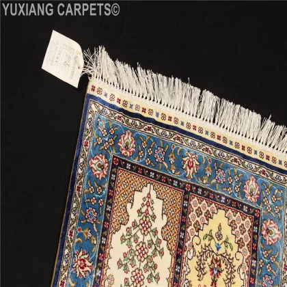 Yuxiang Factory 1.5*2ft Portable Muslim Prayer Handmade Silk Rug
