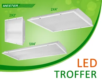 LED TROFFER panel light 1X4 40W DLC